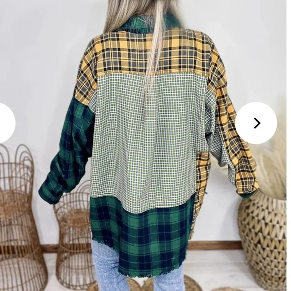 New! Easel Mix N Match Plaid Print Button Down Shirt S - Picture 7 of 11